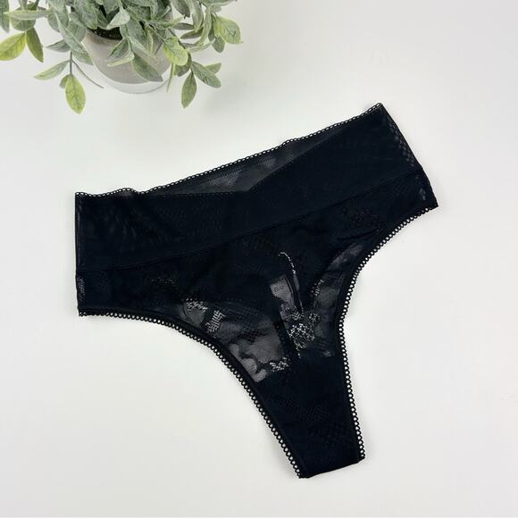 Cosabella Forza High Waisted Thong in Black Size S/M - Picture 1 of 4